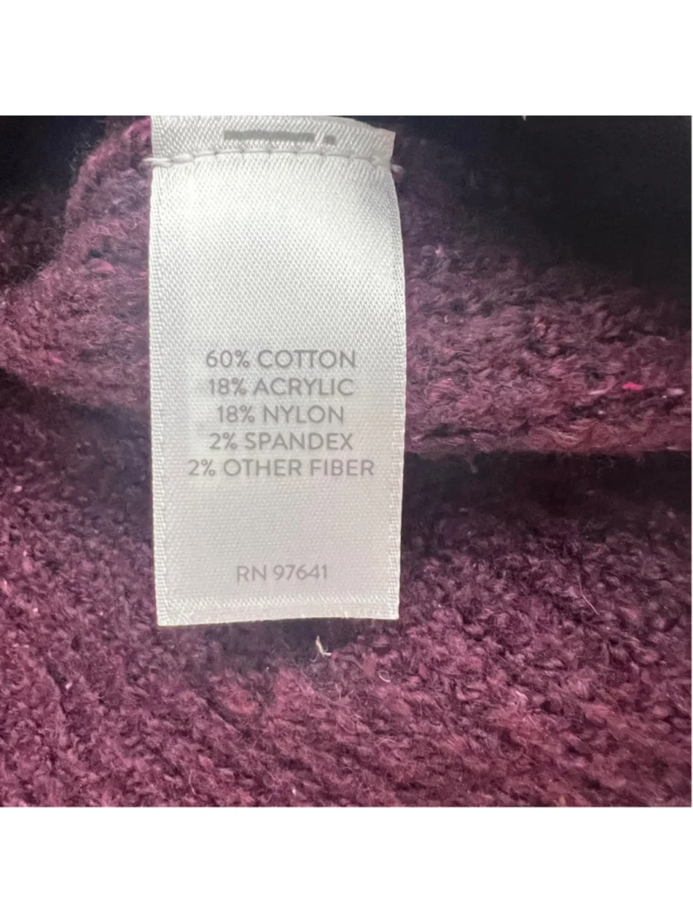 NWT J.Jill V-Neck Pullover Sweater Size 2X Knit Cotton Blend Cabernet MSRP $89